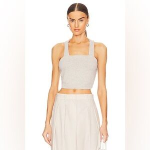 Theory Light Gray Women's Crop Top
